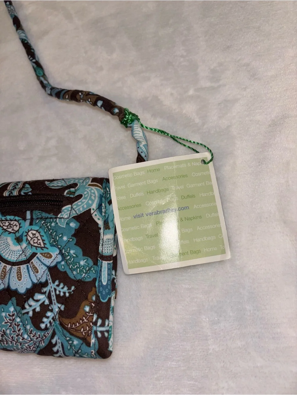 New Vera Bradley Java Blue Wallet Crossbody RETIRED